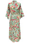Alexandra "Oiseaux du Désert" Kimono Long en Voile de Coton/Soie